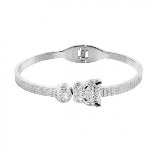 BRACCIALE RIGIDO A MOLLA CON LEONE - DH22100D350