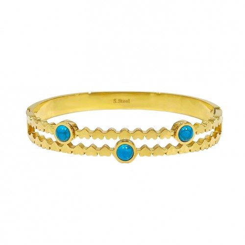 BRACCIALE RIGIDO CON PIETRA - DH2296D326