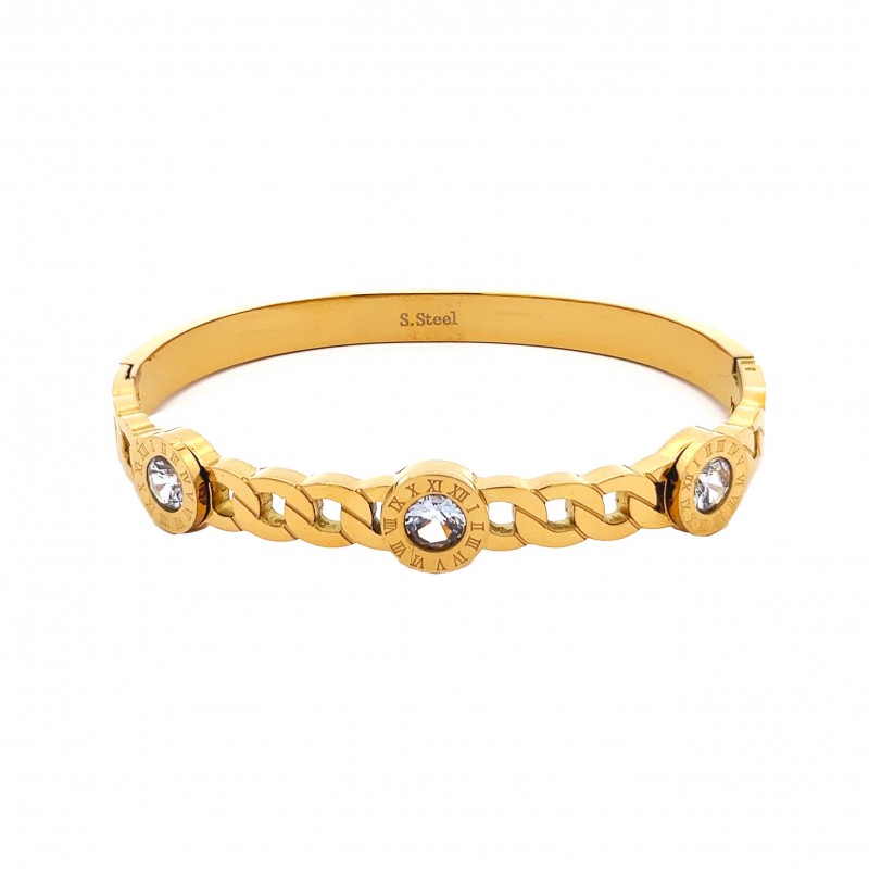 BRACCIALE RIGIDO CON NUMERI ROMANI - DH2380E532