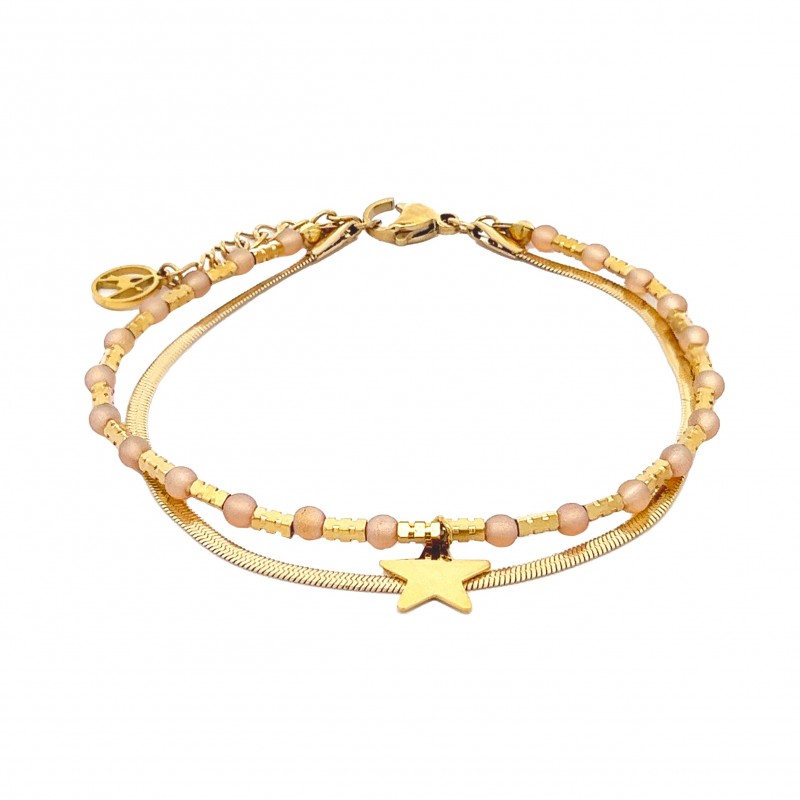 BRACCIALE DOPPIO FILO CON CRISTALLO - GD23179E828