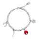 BRACCIALE PEPITA CON CHARMS PORTAFORTUNA - JN23108E160