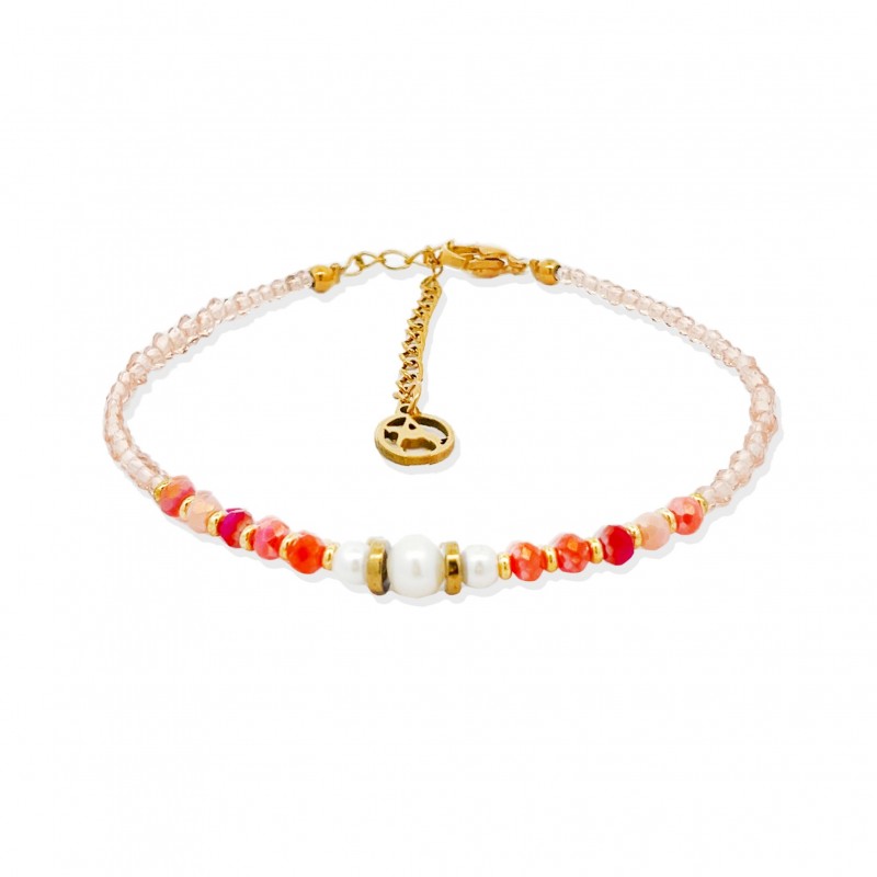 BRACCIALE CON CRISTALLO E PERLA - MNK2348E971