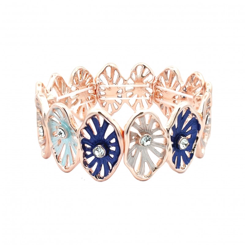 BRACCIALE ELASTICO SMALTATO CON CRISTALLO - SW2388E930