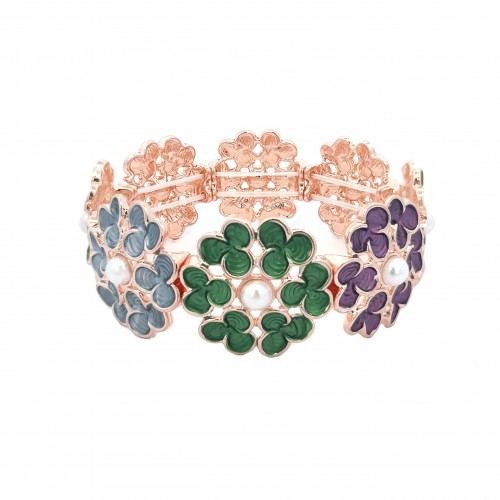 BRACCIALE ELASTICO SMALTATO CON PERLE - SW2388E933