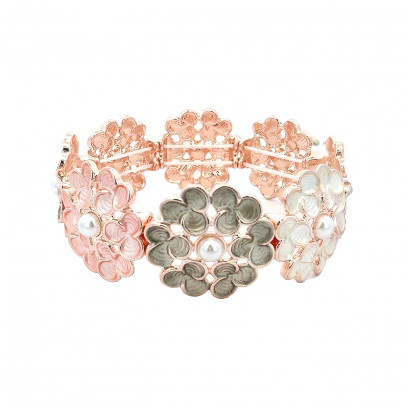 BRACCIALE ELASTICO SMALTATO CON PERLE - SW2388E933