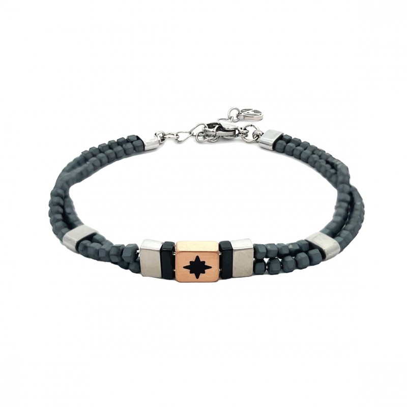 BRACCIALE UOMO CON DOPPIO CATENA - ANR20922120B97