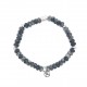 BRACCIALE UOMO CON PERLINE PIETRA - KM23848E141