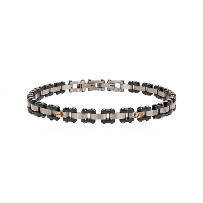 BRACCIALE UOMO CON BORDI IN CERAMICA - RD22713292D116