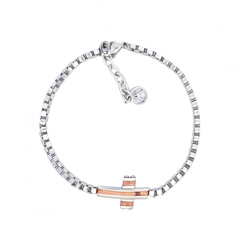 BRACCIALE UOMO CON CROCE E PUNTO LUCE - RD23128E228/229/230