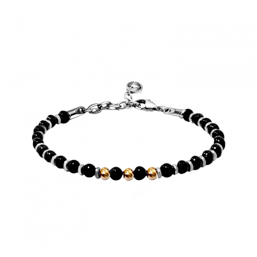 BRACCIALE UOMO CON PERLINE PIETRA - RD2372E207