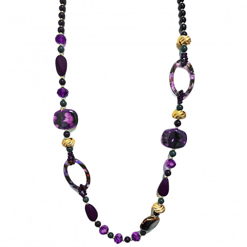 COLLANA LUNGA CON PIETRA - HZM23144E744