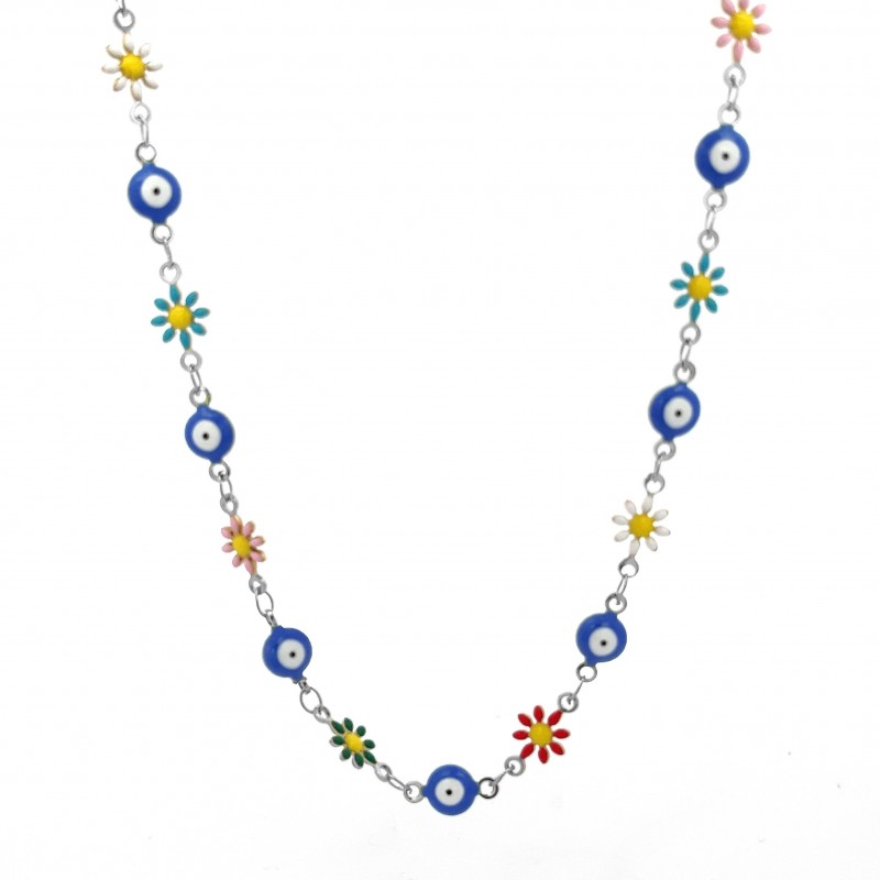 COLLANA CON MARGHERITE E OCCHI - JN23752F151