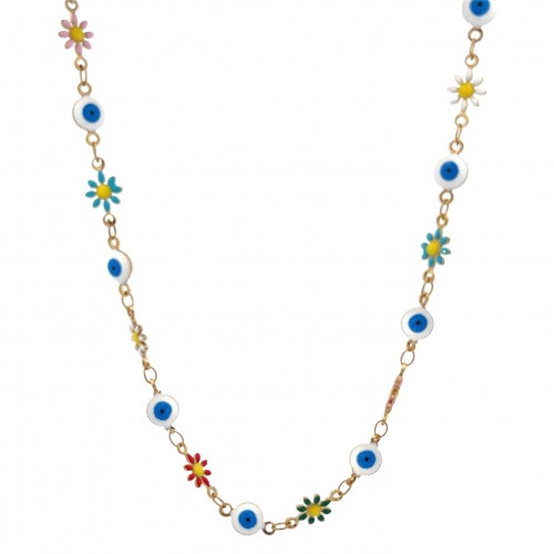 COLLANA CON MARGHERITE E OCCHI - JN23752F151