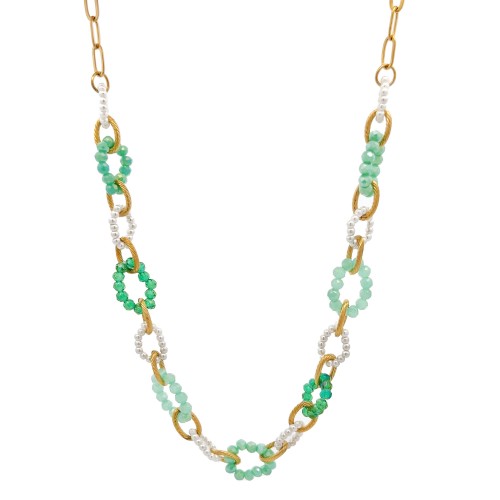 COLLANA CATENA CON CRISTALLI - MNK2396E957