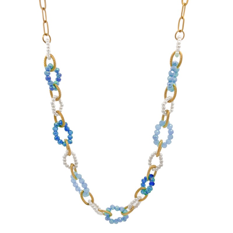 COLLANA CATENA CON CRISTALLI - MNK2396E957