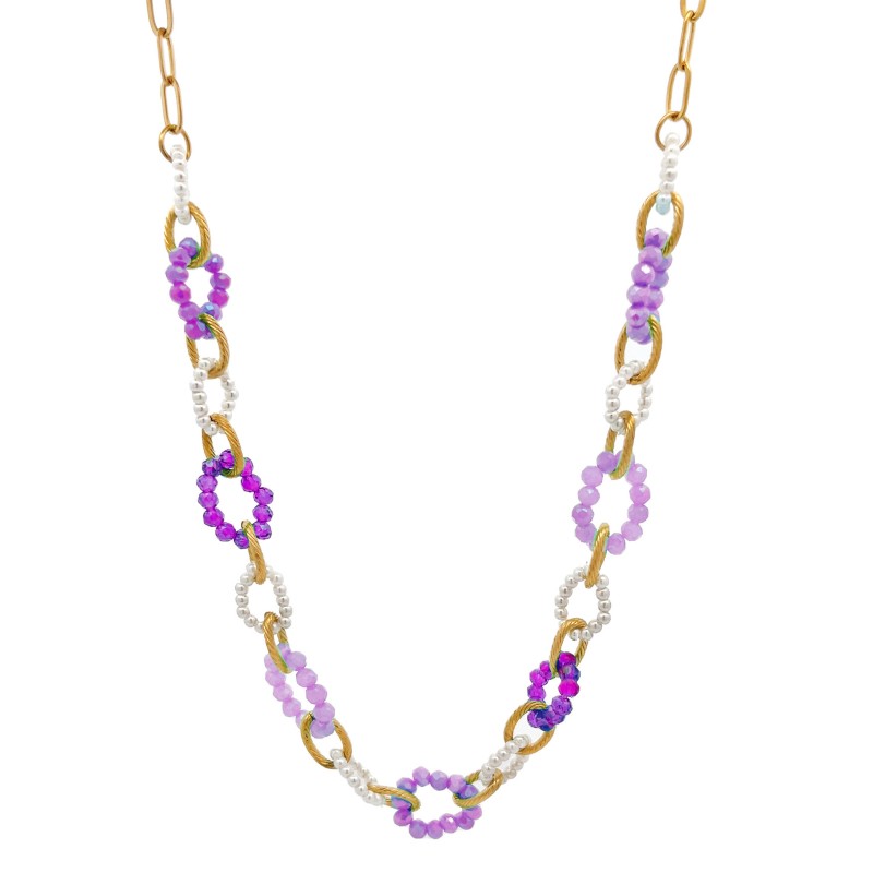 COLLANA CATENA CON CRISTALLI - MNK2396E957