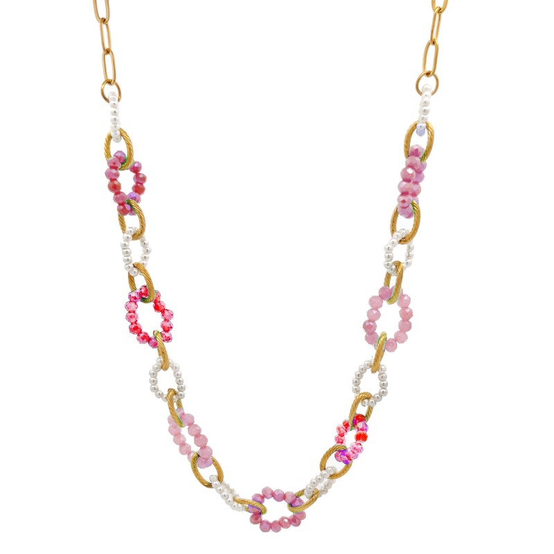 COLLANA CATENA CON CRISTALLI - MNK2396E957