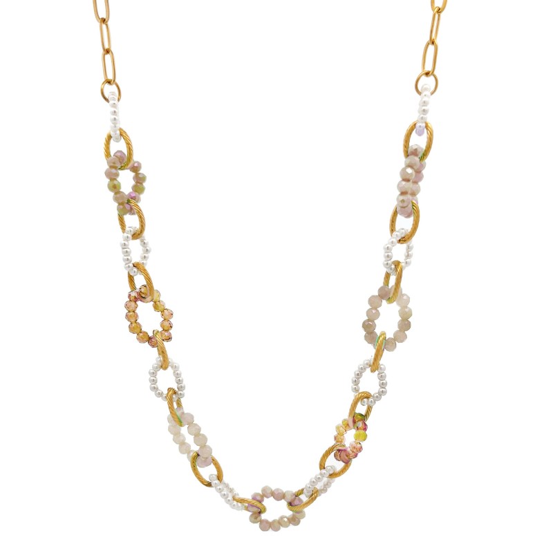 COLLANA CATENA CON CRISTALLI - MNK2396E957