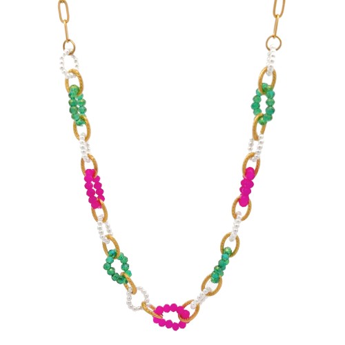 COLLANA CATENA CON CRISTALLI - MNK2396E957