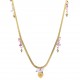 COLLANA SNAKE CON PIETRE E CUORE PENDENTE - NK21124128G29