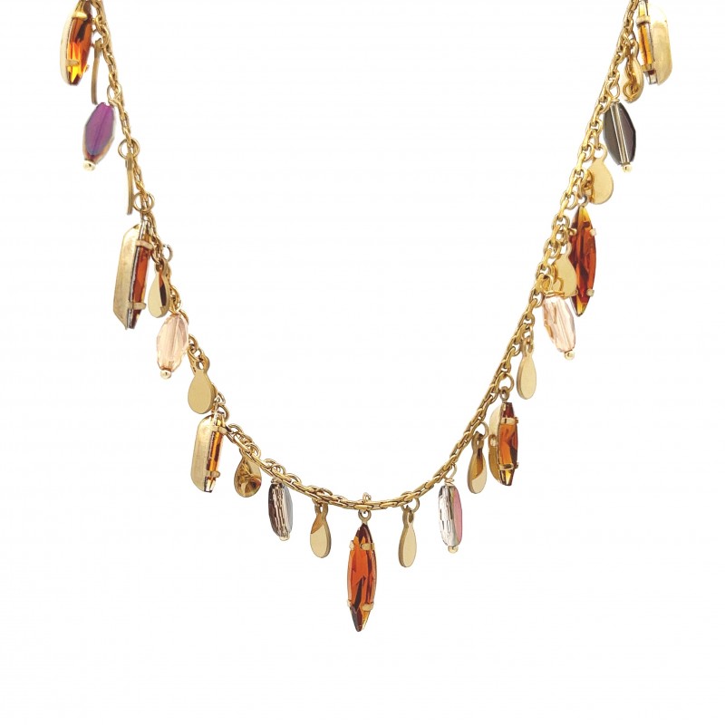 COLLANA CON CRISTALLI PENDENTI - NK22135D208