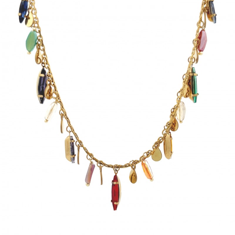 COLLANA CON CRISTALLI PENDENTI - NK22135D208