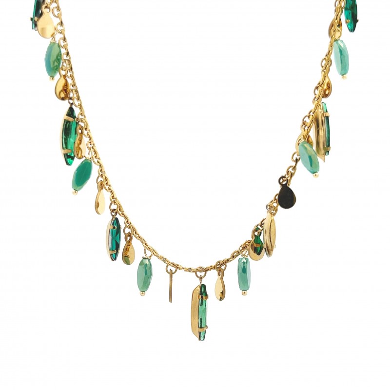 COLLANA CON CRISTALLI PENDENTI - NK22135D208