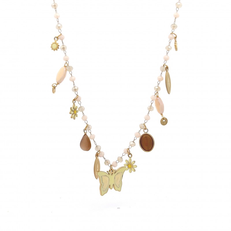 COLLANA CON PENDENTE A FARFALLA - NK22135D210