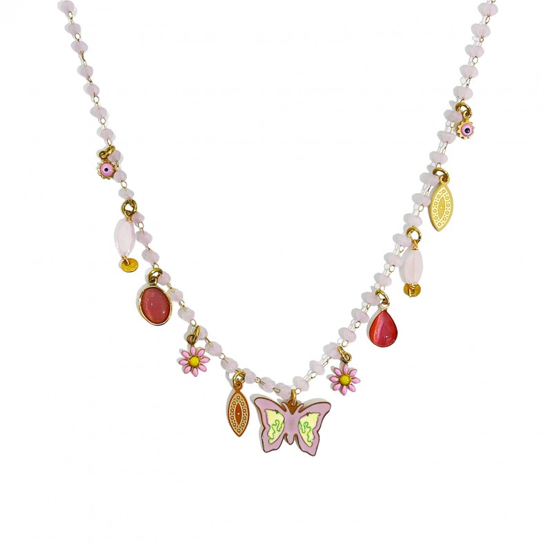 COLLANA CON PENDENTE A FARFALLA - NK22135D210