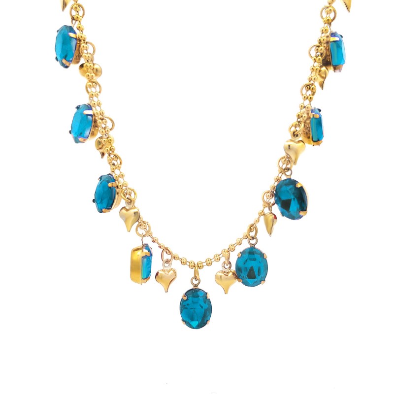 COLLANA CON CRISTALLI PENDENTI - NK22136D207