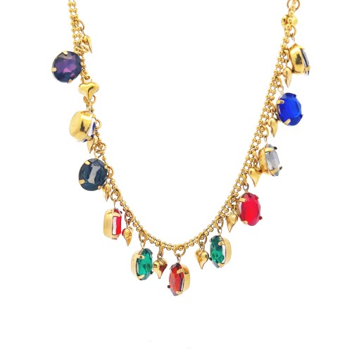 COLLANA CON CRISTALLI PENDENTI - NK22136D207