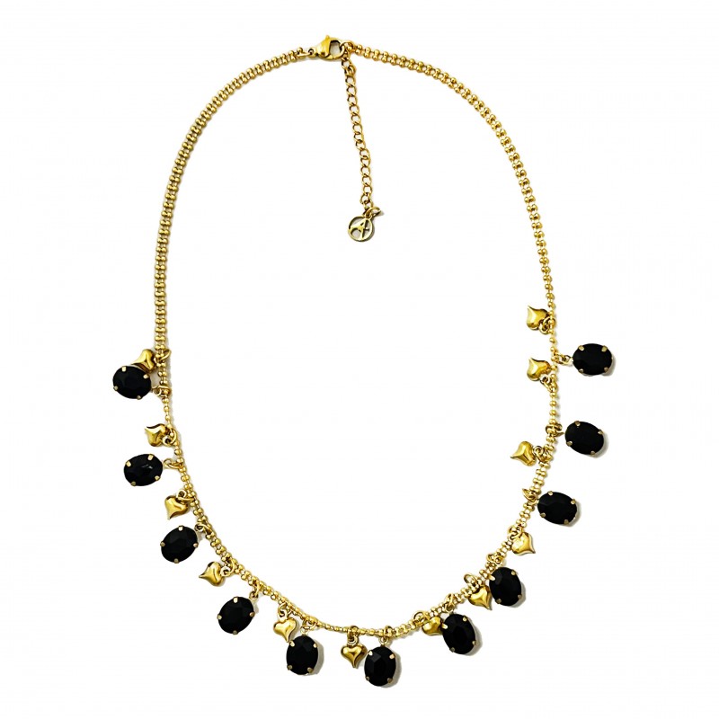 COLLANA CON CRISTALLI PENDENTI - NK22136D207