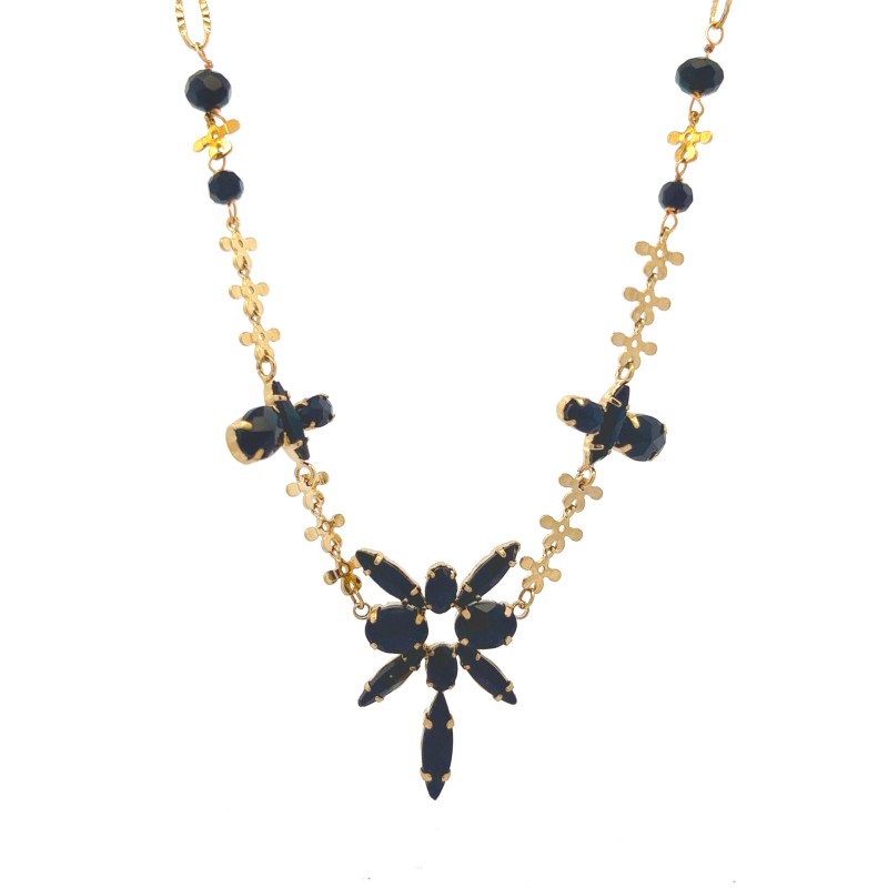 COLLANA CON CRISTALLO - NK22143D176