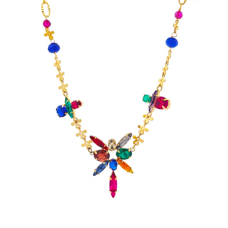 COLLANA CON CRISTALLO - NK22143D176