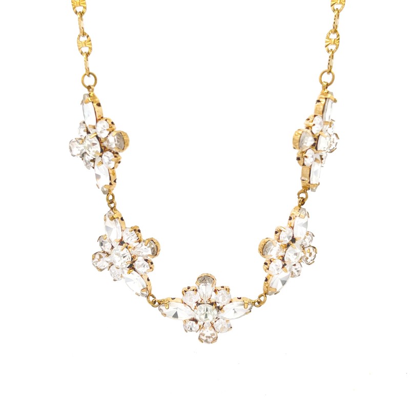 COLLANA CON FIORI DI CRISTALLO - NK22143D213
