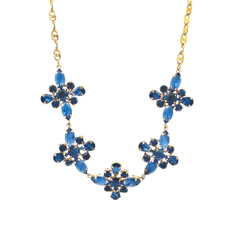 COLLANA CON FIORI DI CRISTALLO - NK22143D213