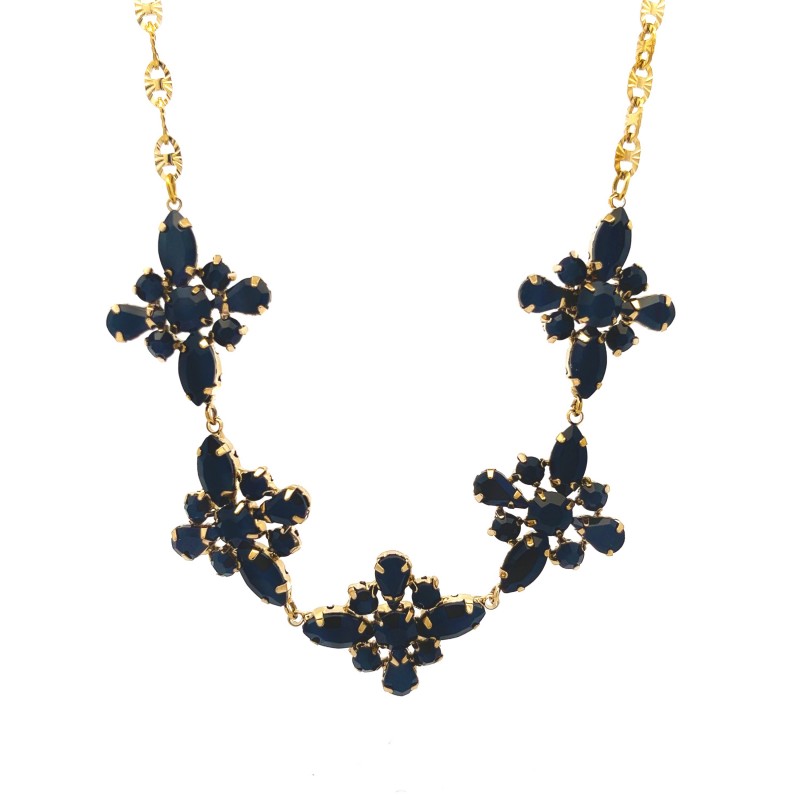 COLLANA CON FIORI DI CRISTALLO - NK22143D213