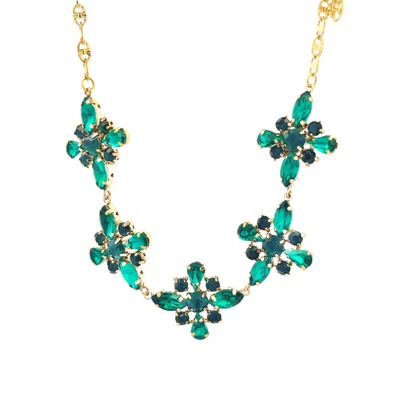 COLLANA CON FIORI DI CRISTALLO - NK22143D213