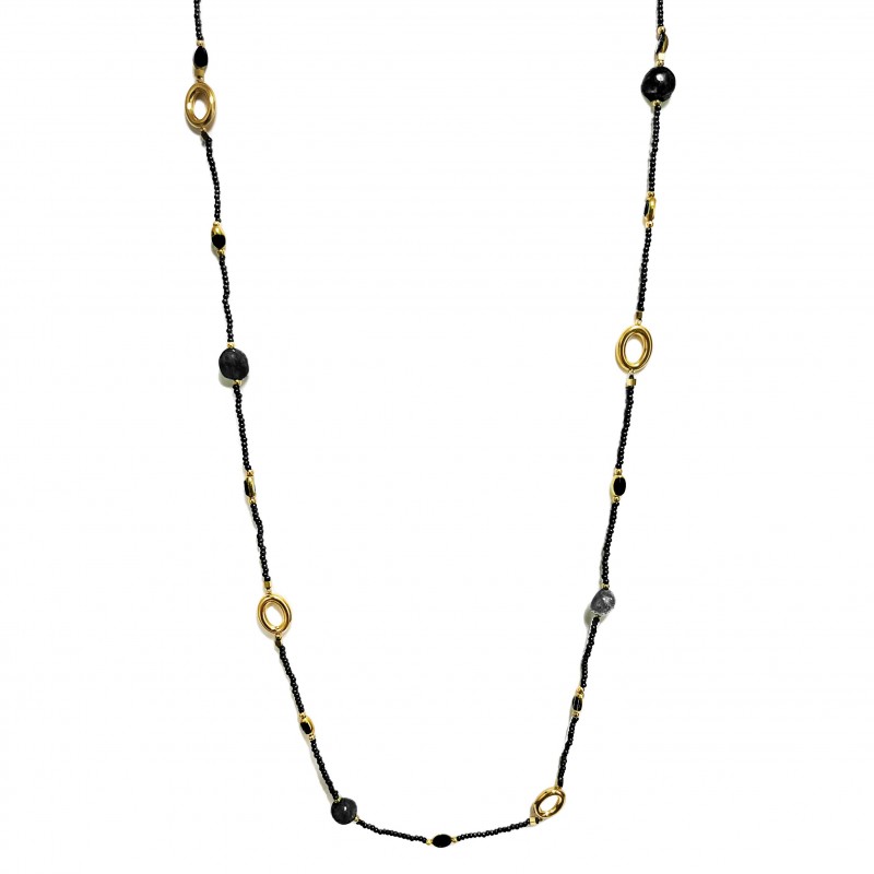COLLANA LUNGA CON CRISTALLI E PIETRE - OL23140E719