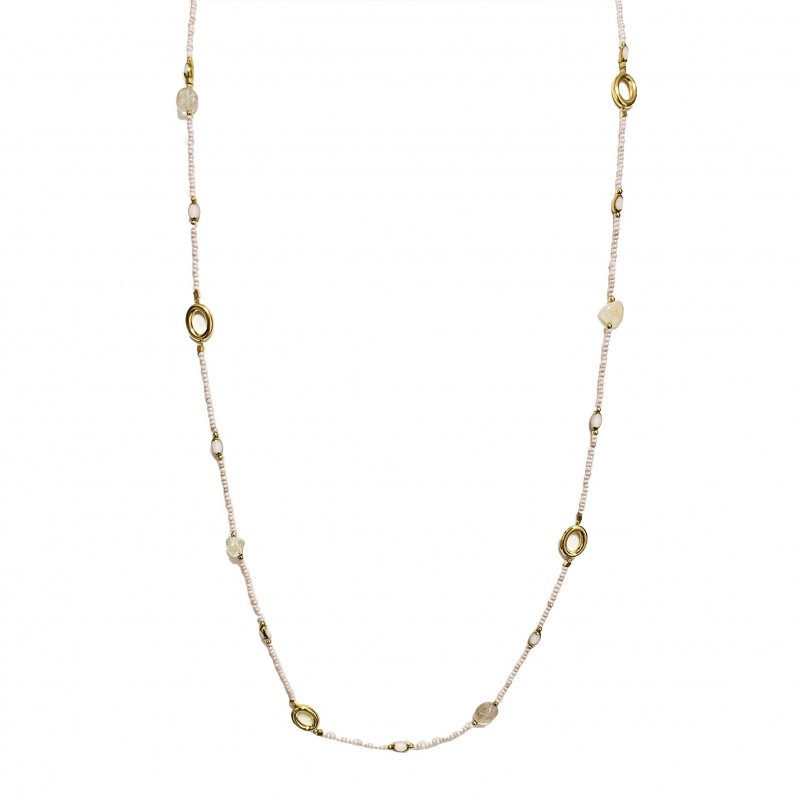 COLLANA LUNGA CON CRISTALLI E PIETRE - OL23140E719