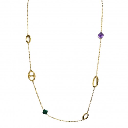 COLLANA LUNGA CON QUADRIFOGLIO - OL23140E721