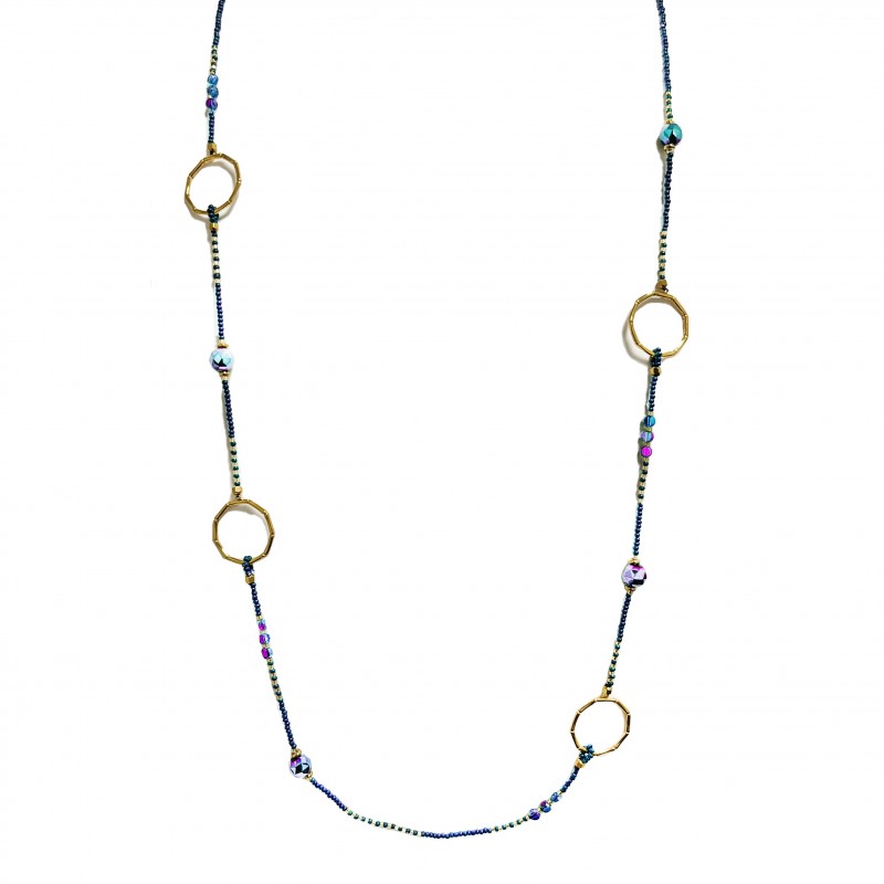 COLLANA LUNGA CON CRISTALLI - OL23150E718