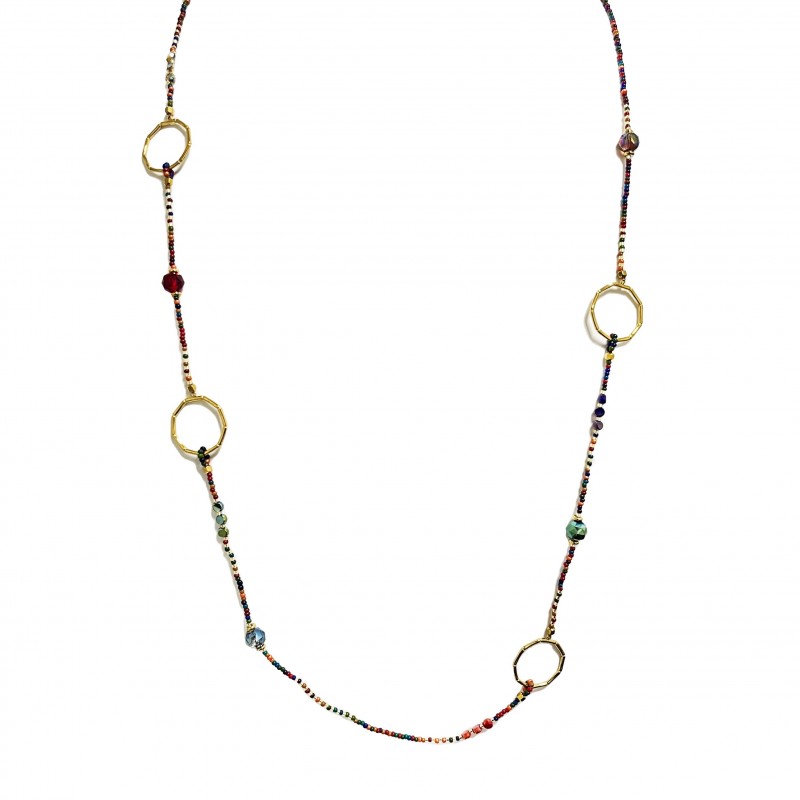 COLLANA LUNGA CON CRISTALLI - OL23150E718