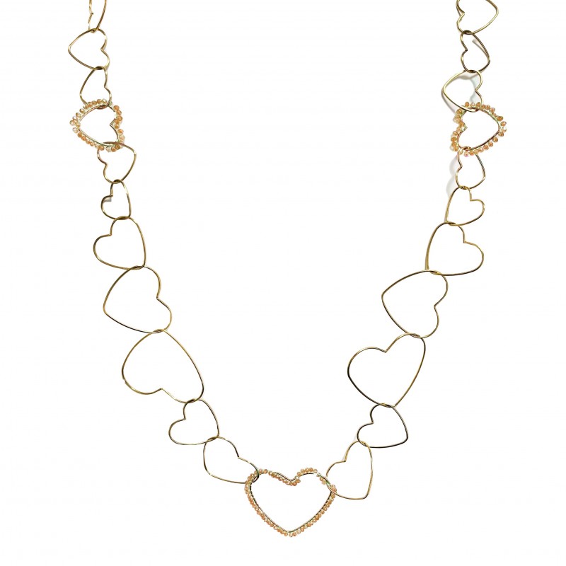 COLLANA LUNGA CON CATENA A FORMA DI CUORE - OL23184E724