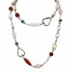 COLLANA LUNGA CON CUORI E PIETRE - S13912A