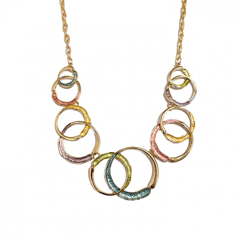 COLLANA CON CERCHI SMALTATI - SW221056D628