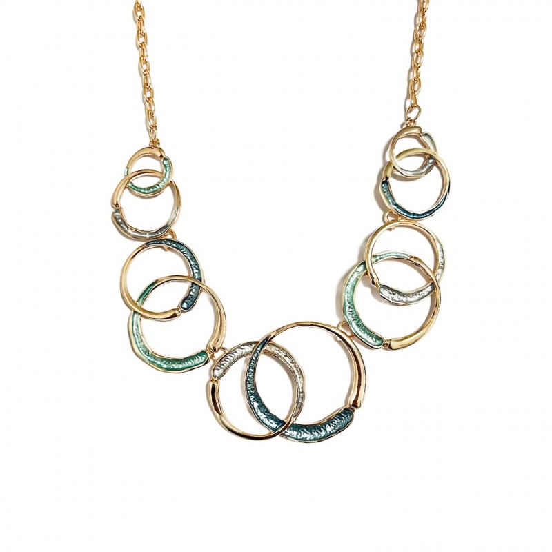 COLLANA CON CERCHI SMALTATI - SW221056D628