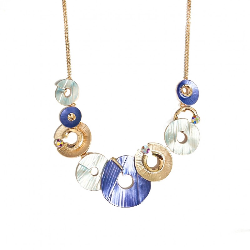 COLLANA SMALTATA CON STRASS - SW2234104B55