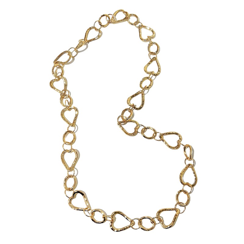 COLLANA LUNGA A CATENA CUORI - SW7830124F1