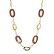 COLLANA CON CATENA OVALE E RESINA - WF2396E679